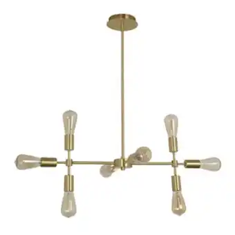 Leroy Merlin Pendente 8 lâmpadas metal dourado charlotte lumicentro oferta