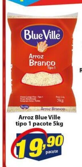 Vencedor Atacadista Arroz Blue Ville tipo 1 pacote 5kg oferta