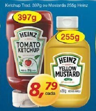 Supermercados Guanabara Ketchup Trad. 397g ou Mostarda 255g Heinz oferta