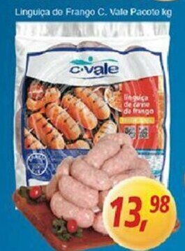 Supermercados Guanabara Linguica de Frango C. Vale pacote 1kg oferta