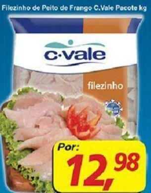 Supermercados Guanabara Filezinho de Peito de Frango C.Vale pacote 1kg oferta