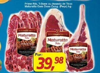 Supermercados Guanabara Prime Rib, Tbone ou Assado de Tiras Maturattta com Osso cong 1kg oferta