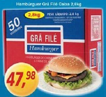 Supermercados Guanabara Hamburguer Gra file Caixa 2.8kg oferta