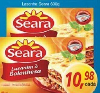 Supermercados Guanabara Lasanha Seara 600g oferta