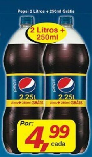 Supermercados Guanabara Pepsi 2L + 250ml Gratis oferta