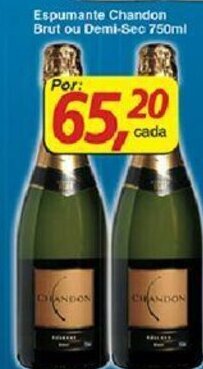 Supermercados Guanabara Espumante Chandon Brut ou Demi-Sec 750ml oferta