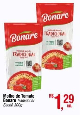 Fort Atacadista Molho de Tomate Bonare Tradicional Sachê 300g oferta