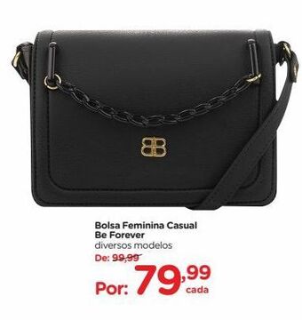 Carrefour Bolsa feminina casual be forever diversos modelos oferta