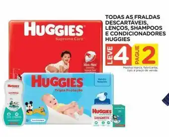 Carrefour Todas as fraldas descartáveis, lenços, shampoos e condicionadores huggies oferta
