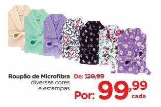 Carrefour Roupão de microfibra diversas cores e estampas oferta