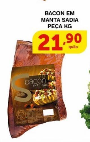 Roldão Bacon em manta sadia peça kg oferta