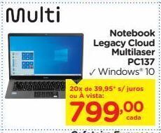 Carrefour Notebook legacy cloud multilaser pc137 oferta