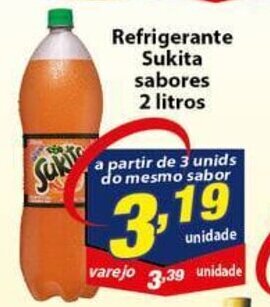 Vencedor Atacadista Refrigerante Sukita sabores 2L oferta