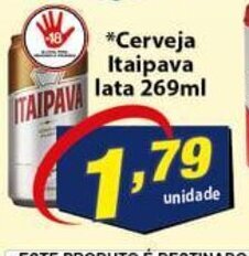 Vencedor Atacadista Cerveja Itaipava lata 269ml oferta
