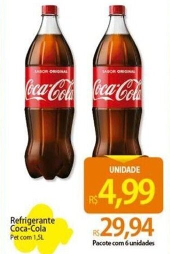 Atacadão Refrigerante Coca-Cola Pet com 1,5L oferta