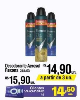 Fort Atacadista Desodorante Aerosol Rexona 200ml oferta