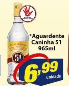 Vencedor Atacadista Aguardente Caninha 51 965ml oferta