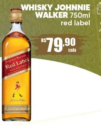 WHISKY JOHNNIE WALKER 750ml red label