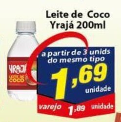 Vencedor Atacadista Leite de Coco Yraja 200ml oferta