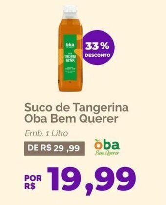 Suco de Tangerina Oba Bem Querer Emb. 1 Litro