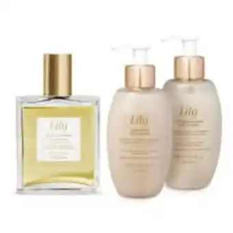 O Boticário Combo lily acetinados: shampoo 250ml + condicionador 250ml + óleo corpo e cabelo 50ml oferta