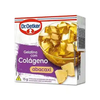 Gelatina pó com colágeno abacaxi dr. oetker caixa 15g