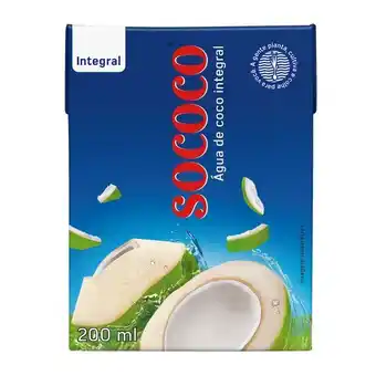 Água de coco integral sococo caixa 200ml