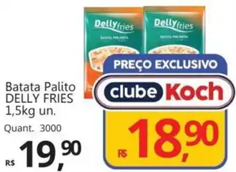 Supermercados Koch Batata Palito DELLY FRIES 1,5kg un. oferta