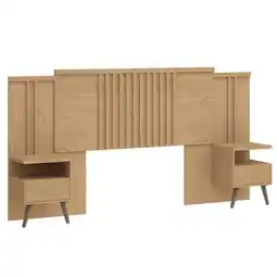 Benoit Cabeceira box castro 7226a flora com 2 mesas de apoio com regulagem para 138cm e 158cm oferta