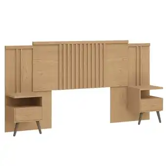 Benoit Cabeceira box castro 7226a flora com 2 mesas de apoio com regulagem para 138cm e 158cm oferta