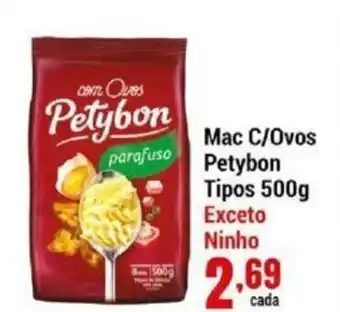 Negreiros Mac c/ovos Petybon Tipos 500g oferta