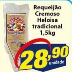 Vencedor Atacadista Requeijao Cremoso Heloisa Tradicional 1.5kg oferta