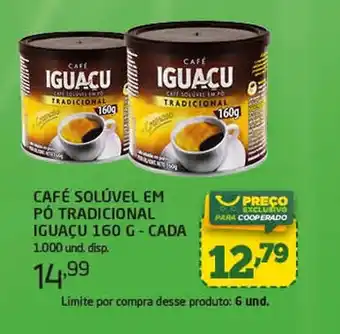 CAFÉ SOLÚVEL EM PÓ TRADICIONAL IGUAÇU 160 G - CADA