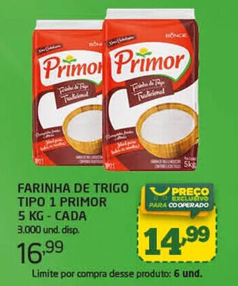 Cooper FARINHA DE TRIGO TIPO 1 PRIMOR 5 KG - CADA oferta