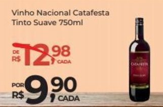 Super Luna Vinho Nacional Catafesta Tinto Suave 750ml oferta