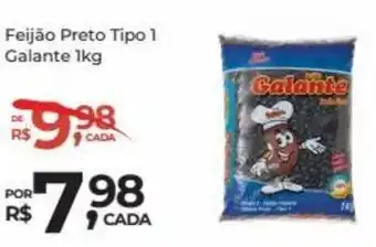 Feijão Preto Tipo 1 Galante 1kg