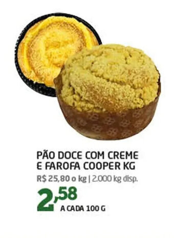 Cooper PÃO DOCE COM CREME E FAROFA COOPER KG oferta