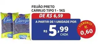 FEIJÃO PRETO CARRIJO TIPO 1 - 1KG