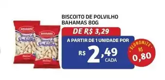 Bahamas Mix BISCOITO DE POLVILHO BAHAMAS 80G oferta