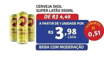 Bahamas Mix CERVEJA SKOL SUPER LATÃO 550ML oferta