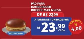 Bahamas Mix PÃO PARA HAMBURGUER BRIOCHE MAX 12X85G oferta