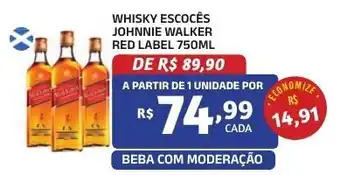 Bahamas Mix WHISKY ESCOCÊS JOHNNIE WALKER RED LABEL 750ML oferta