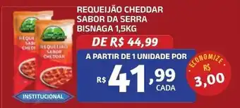 Bahamas Mix REQUEIJÃO CHEDDAR SABOR DA SERRA BISNAGA 1,5KG oferta