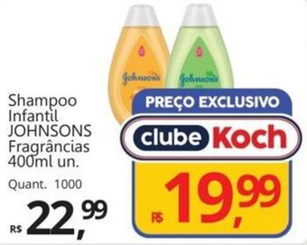 Supermercados Koch Shampoo Infantil JOHNSONS Fragrâncias 400ml un. oferta