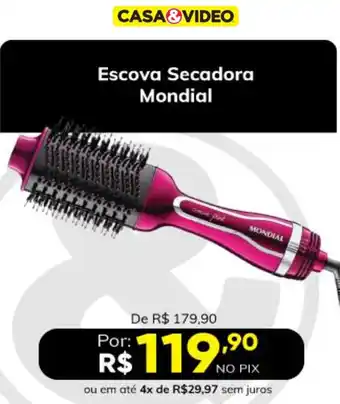 Casa e Vídeo Escova Secadora Mondial oferta