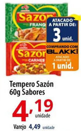 Akki Atacadista Tempero Sazón 60g Sabores oferta