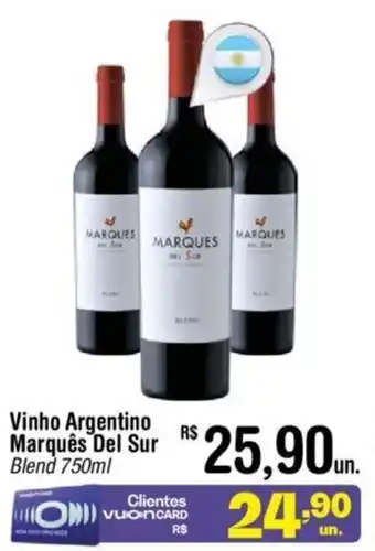 Vinho Argentino MARQUES un. Blend 750ml