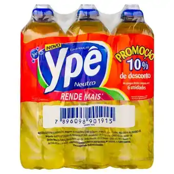 Detergente liquido ype neutro c/6 10% desc 6x500ml