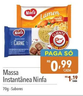 Supermercados Condor Massa Instantânea Ninfa 70g-Sabores oferta