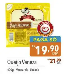 Supermercados Condor Queijo Veneza 400g Mussarela-Fatiado oferta